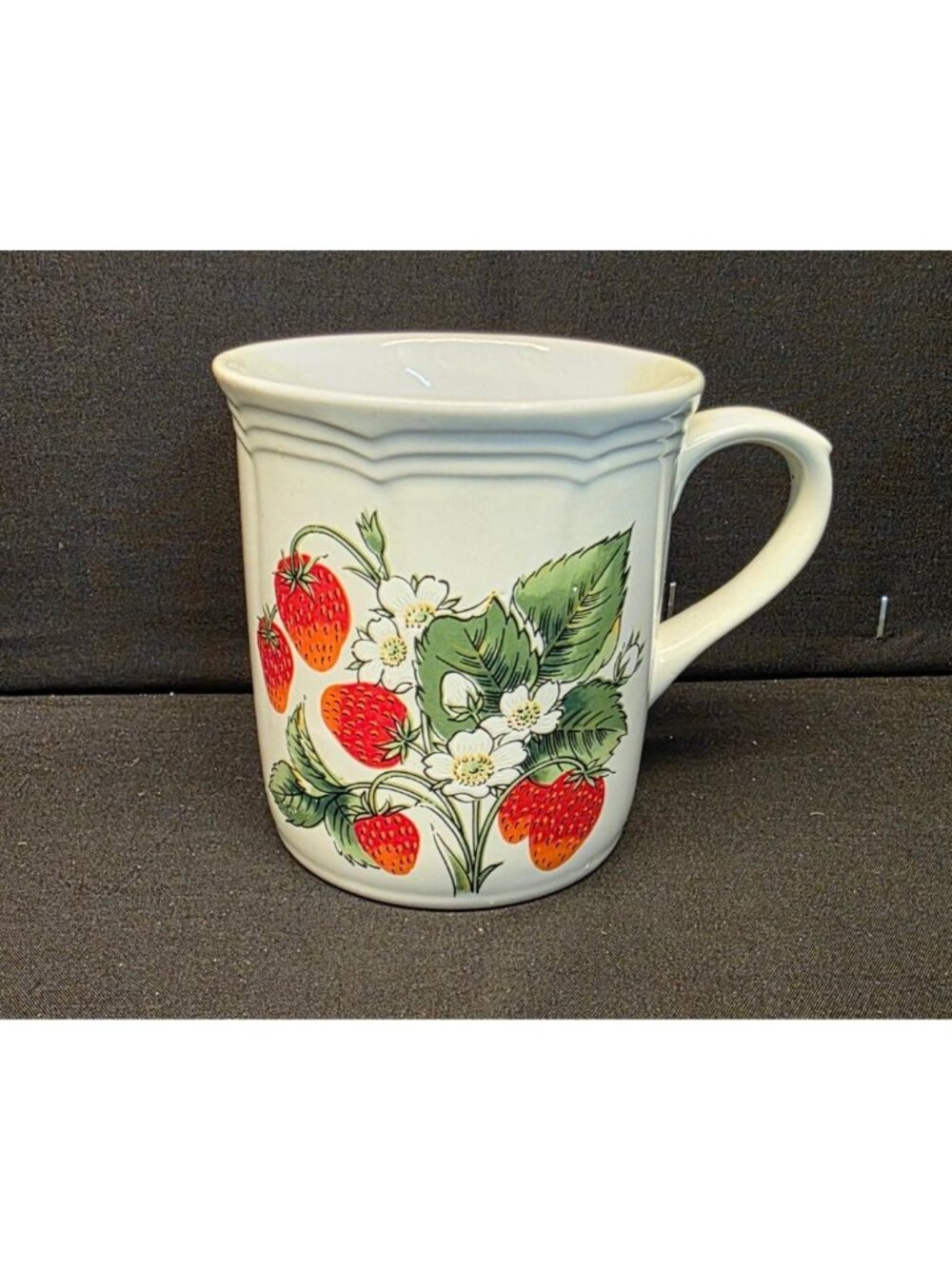 Vintage Strawberry Coffee Mug Cup Made in Japan Cottagecore Kitchen Decor